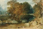 Joseph Mallord William Turner Turner 1813 watercolour, Ivy Bridge oil painting on canvas